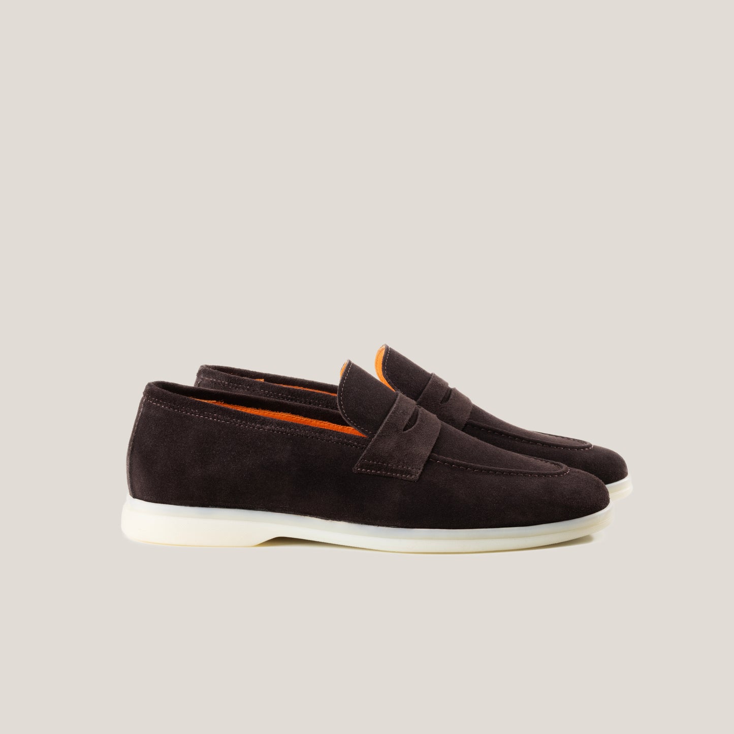 Portofino - Dark Brown Suede - Penny Loafers