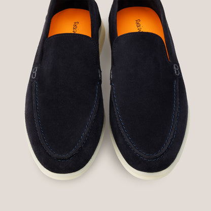 Capri Dark Navy Suede Loafers
