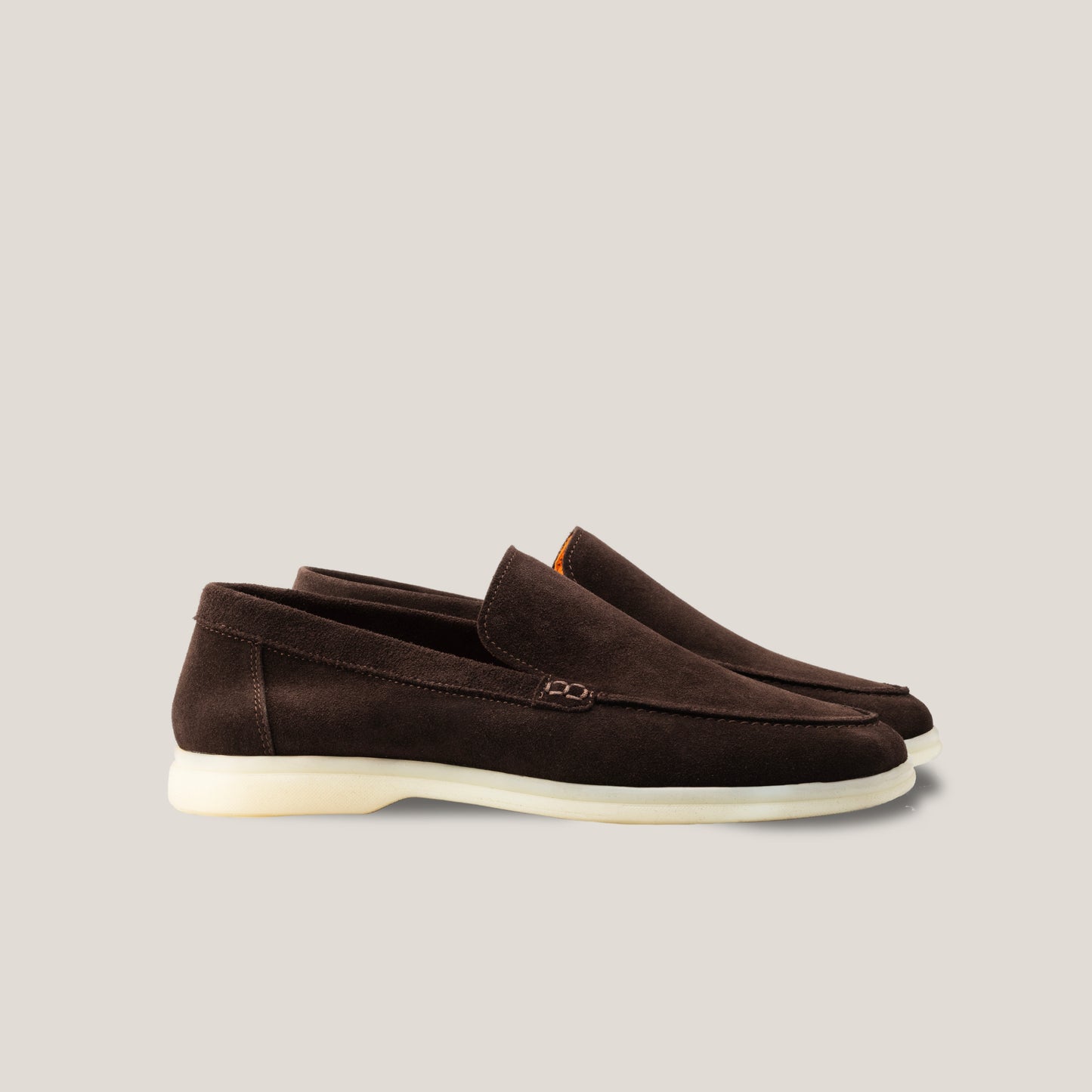 Capri Dark Brown Suede Loafers