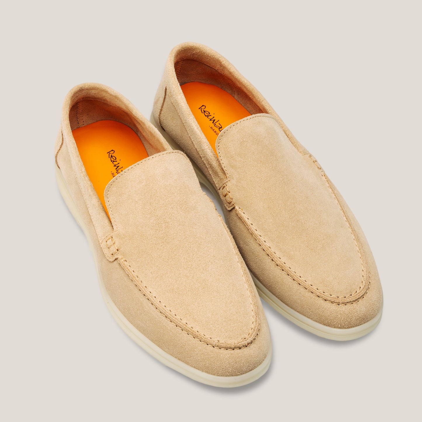 Capri Cappuccino Beige Suede Loafers