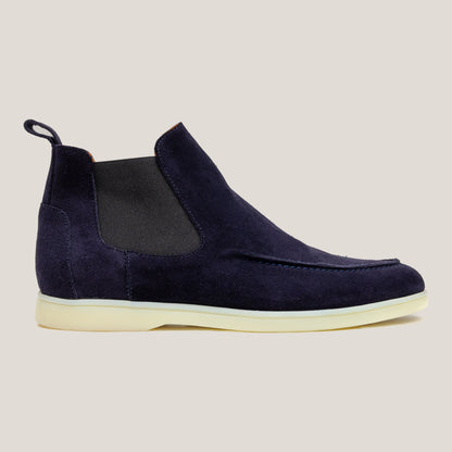 Livorno Dark Navy Suede Chelsea Boots