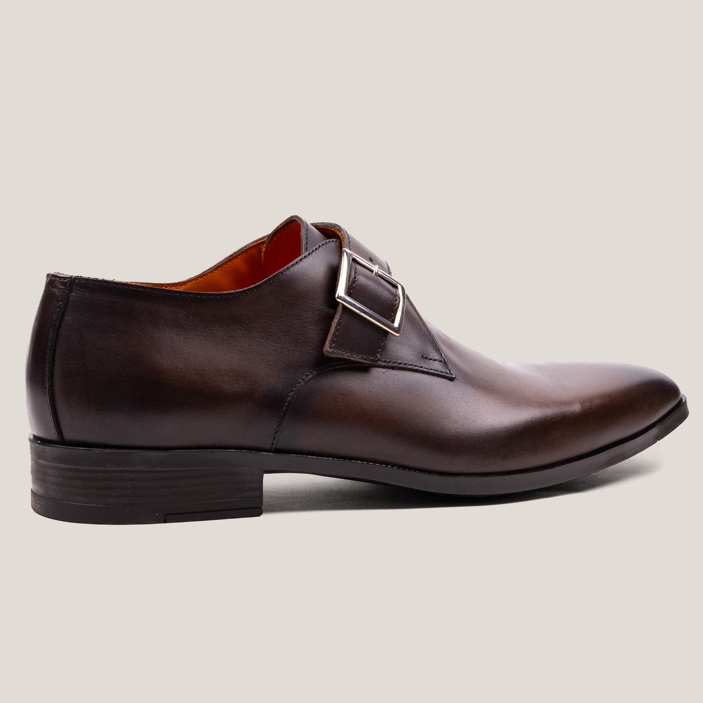 ROMA Monk-Strap Dress Shoes in Cacao Brown Vitello Italian Hand Made