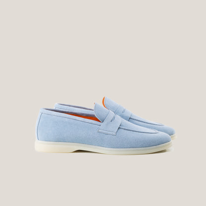 Portofino - Light Blue (Santorini) Suede - Penny Loafers