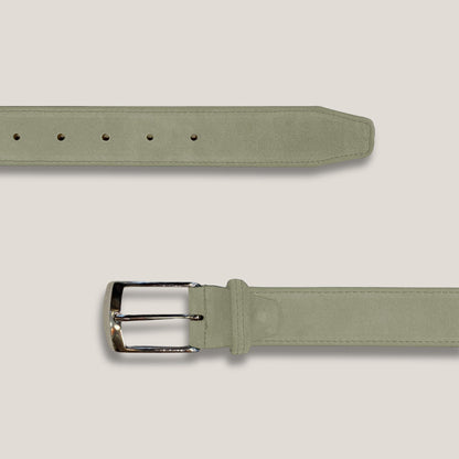 Bamboo Green Suede Belt