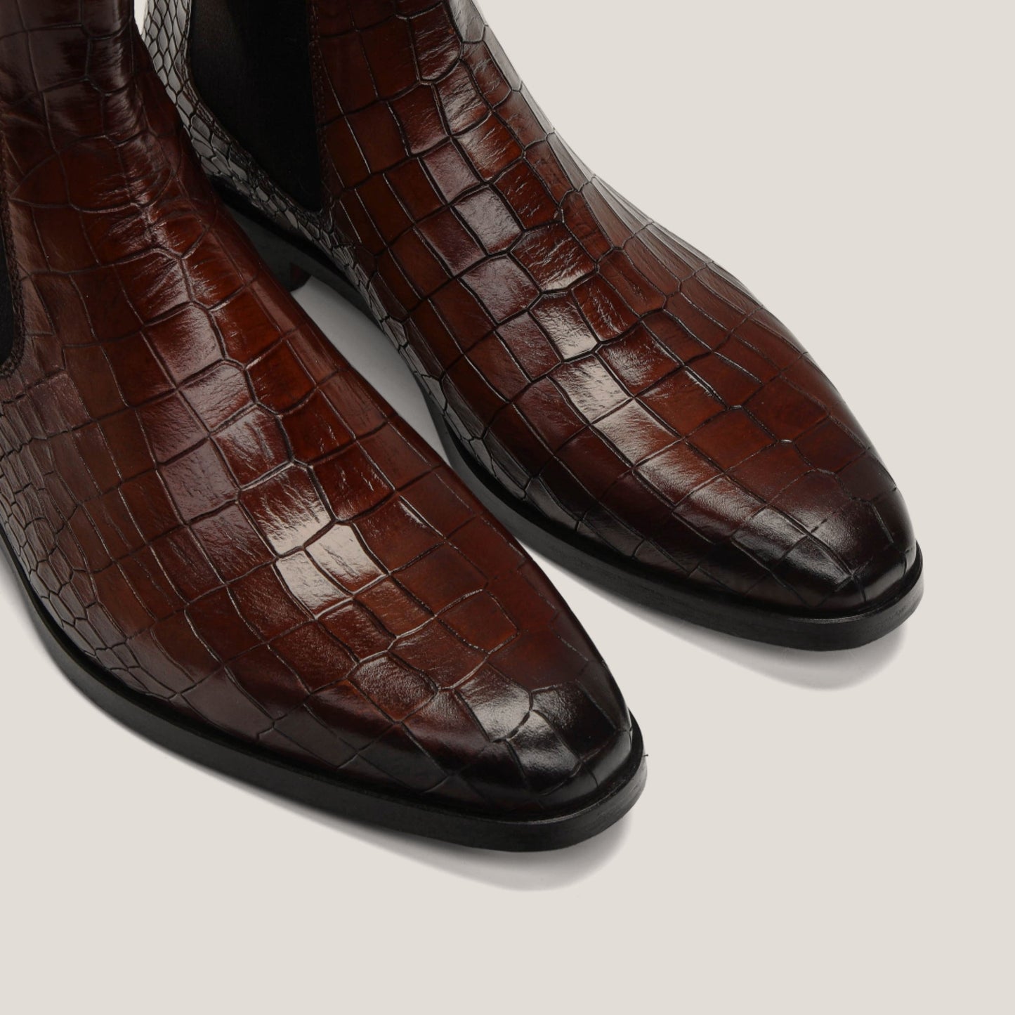 Bergamo Dress Boot Terra d'Oro Patina Croco