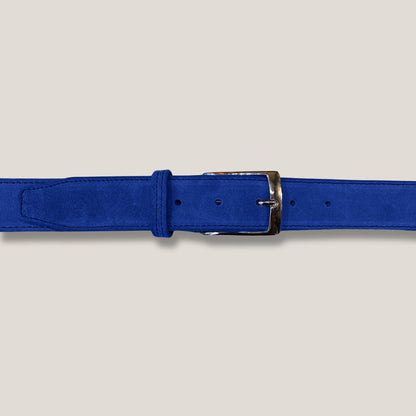 Bright Blue Suede Belt