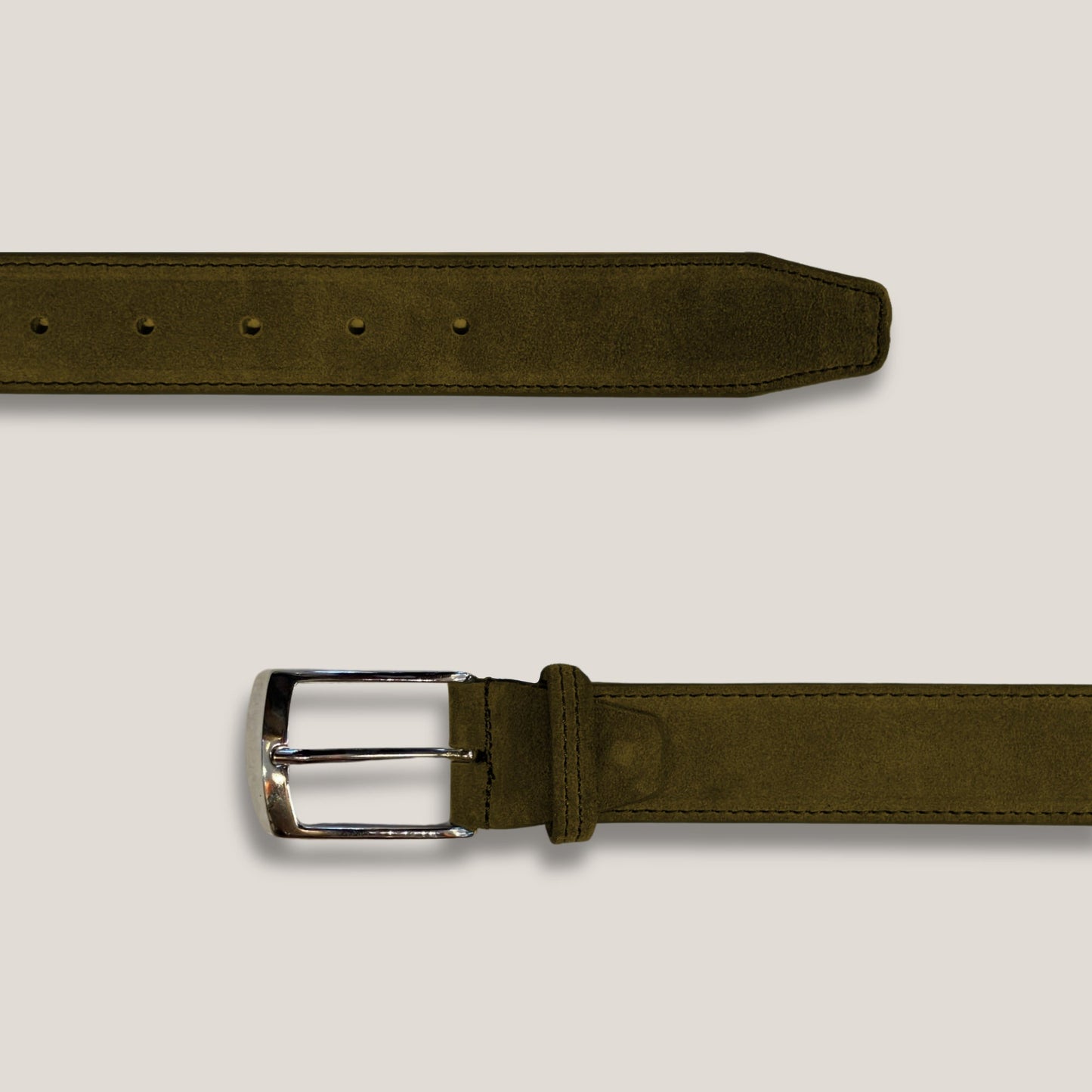 Camouflage Green Suede Belt