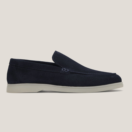 Capri Dark Navy Suede Loafers