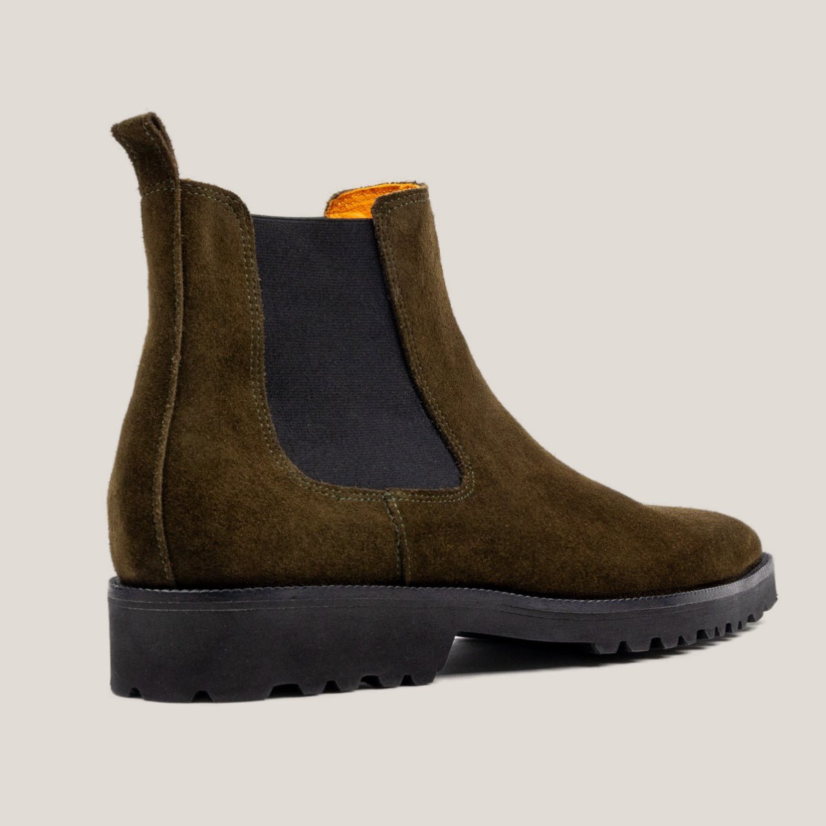 Chelsea24 Camouflage Green Suede Chelsea Boots