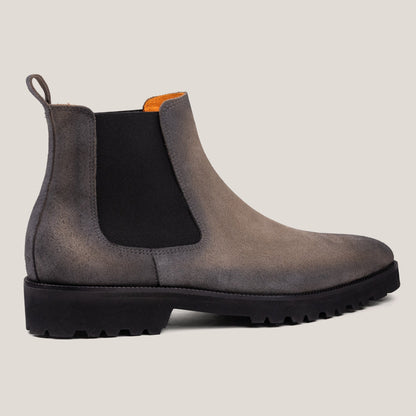 Chelsea24 Taupe Grey Suede Chelsea Boots