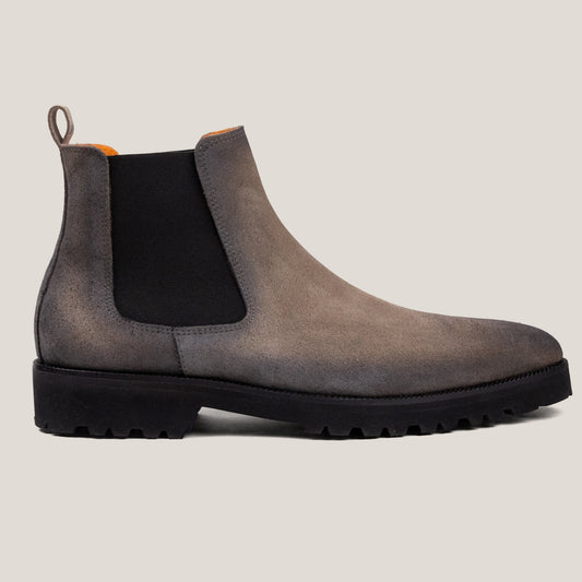 Chelsea24 Taupe Grey Suede Chelsea Boots