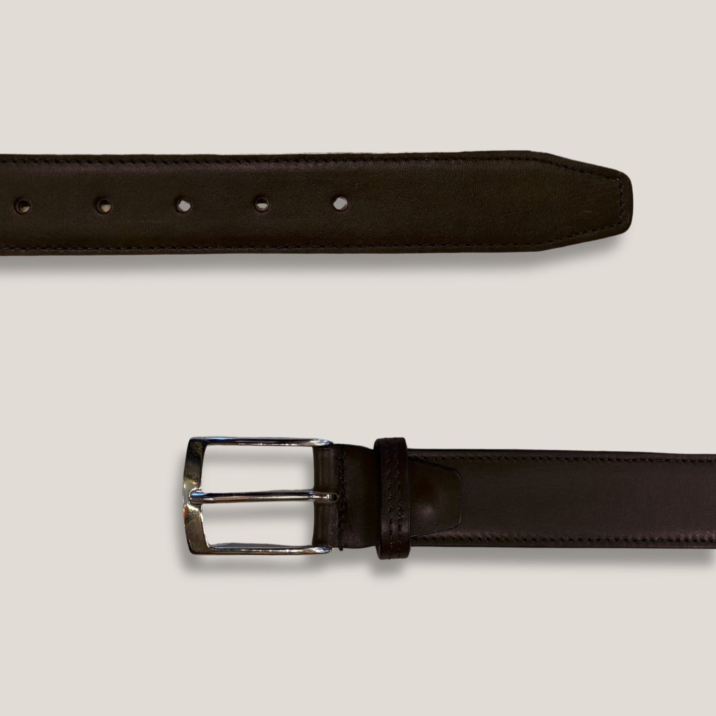 Dark Brown Patina Leather Belt