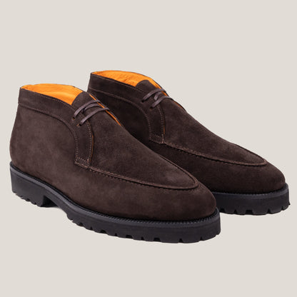 Lecco Dark Brown Suede Chukkas