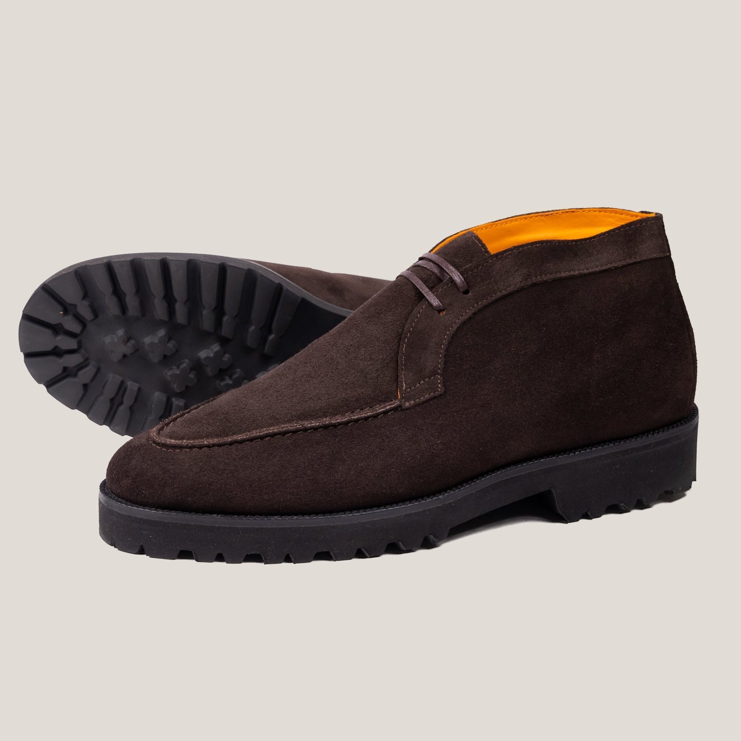 Lecco Dark Brown Suede Chukkas