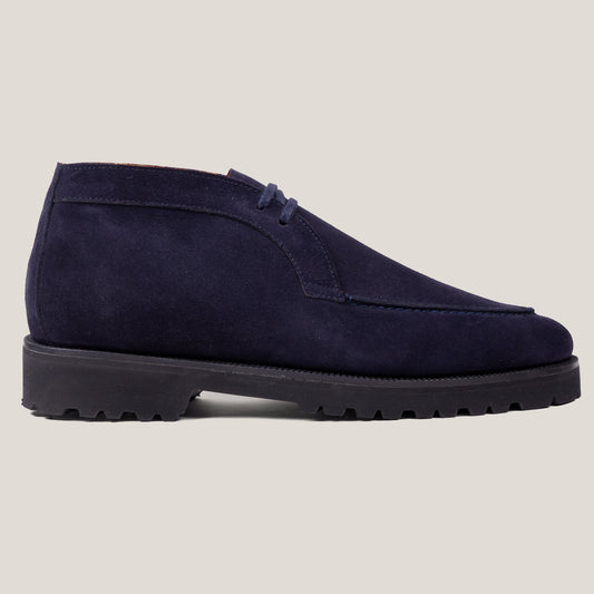 Lecco Dark Navy Suede Chukkas