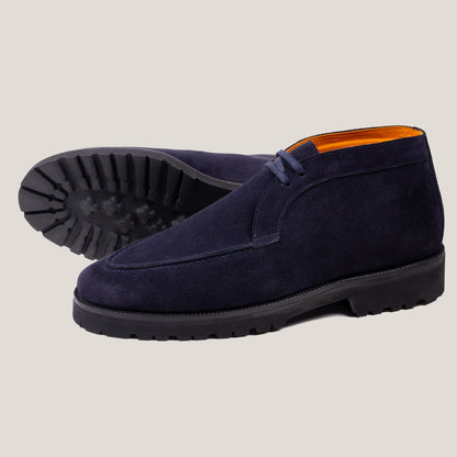 Lecco Dark Navy Suede Chukkas