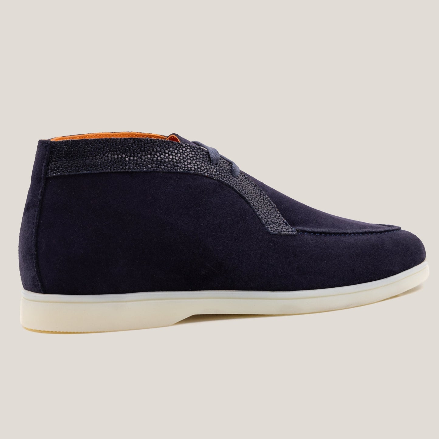 Lecco - Croco Dark Navy Suede Chukkas