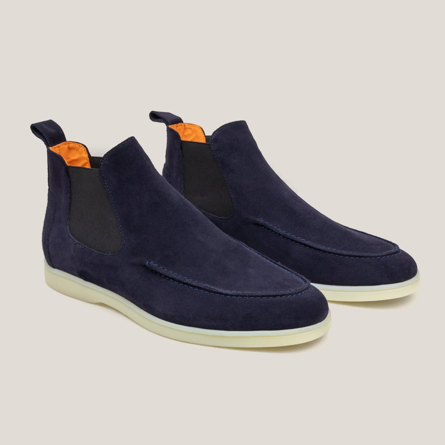 Livorno Dark Navy Suede Chelsea Boots