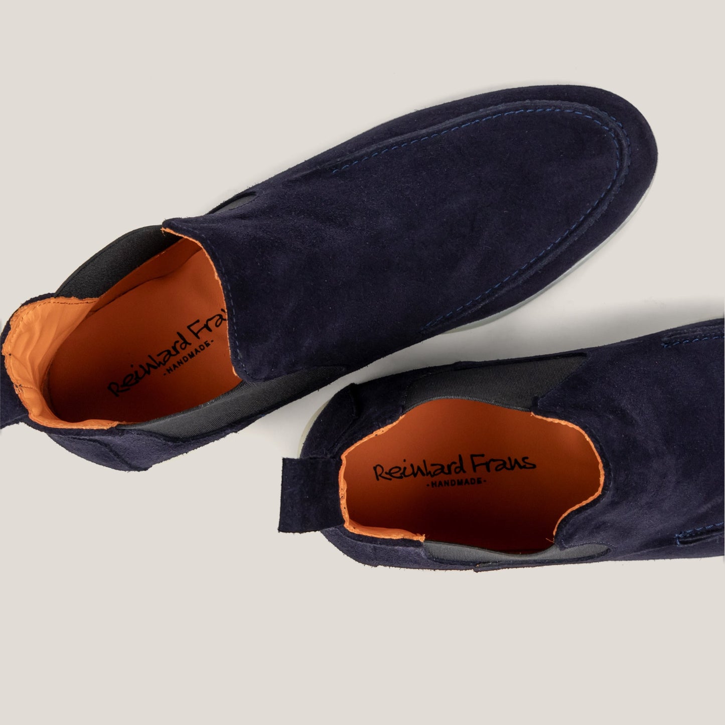 Livorno Dark Navy Suede Chelsea Boots