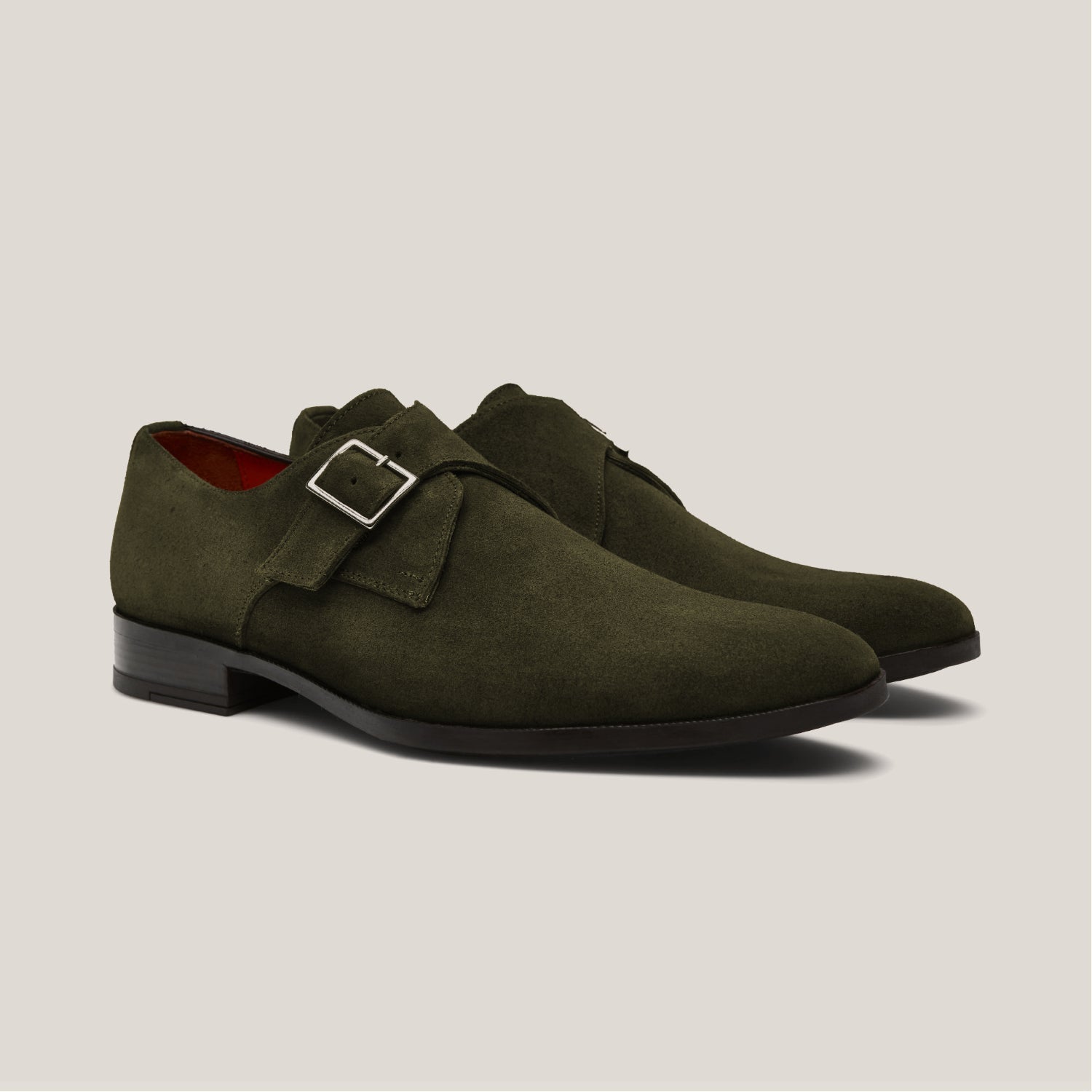 NY24 Camouflage Green Suede - Reinhard Frans - Monkstrap