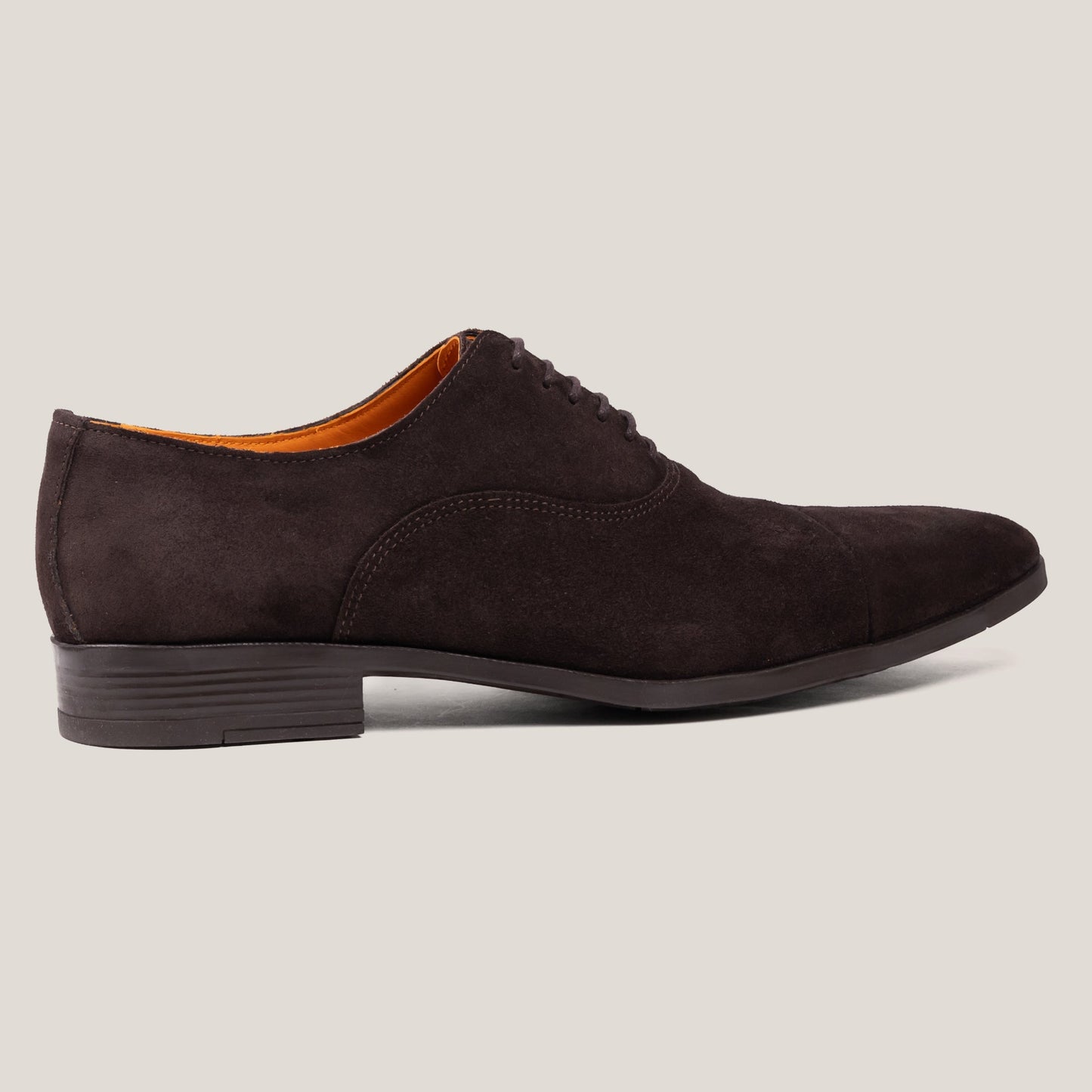 Oxford24 Dark Brown Suede Cap Toe Oxfords