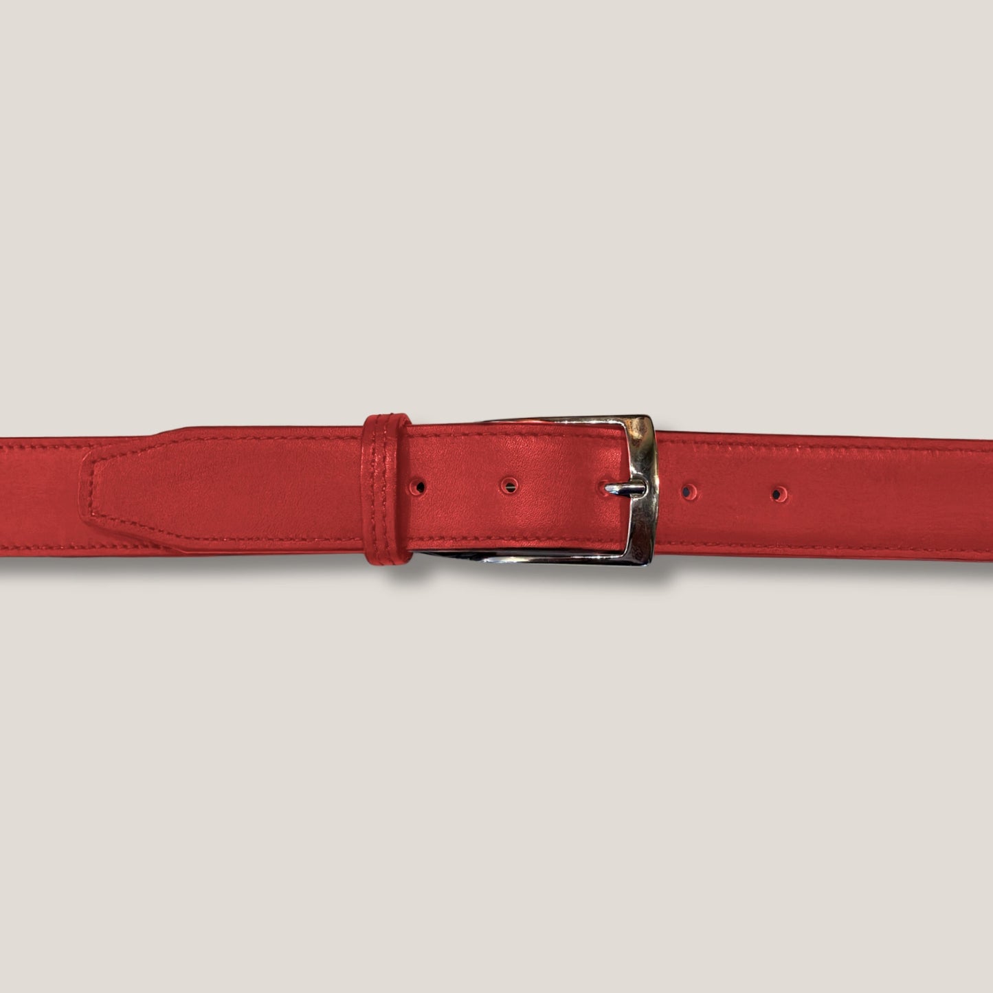 Red Patina Leather Belt