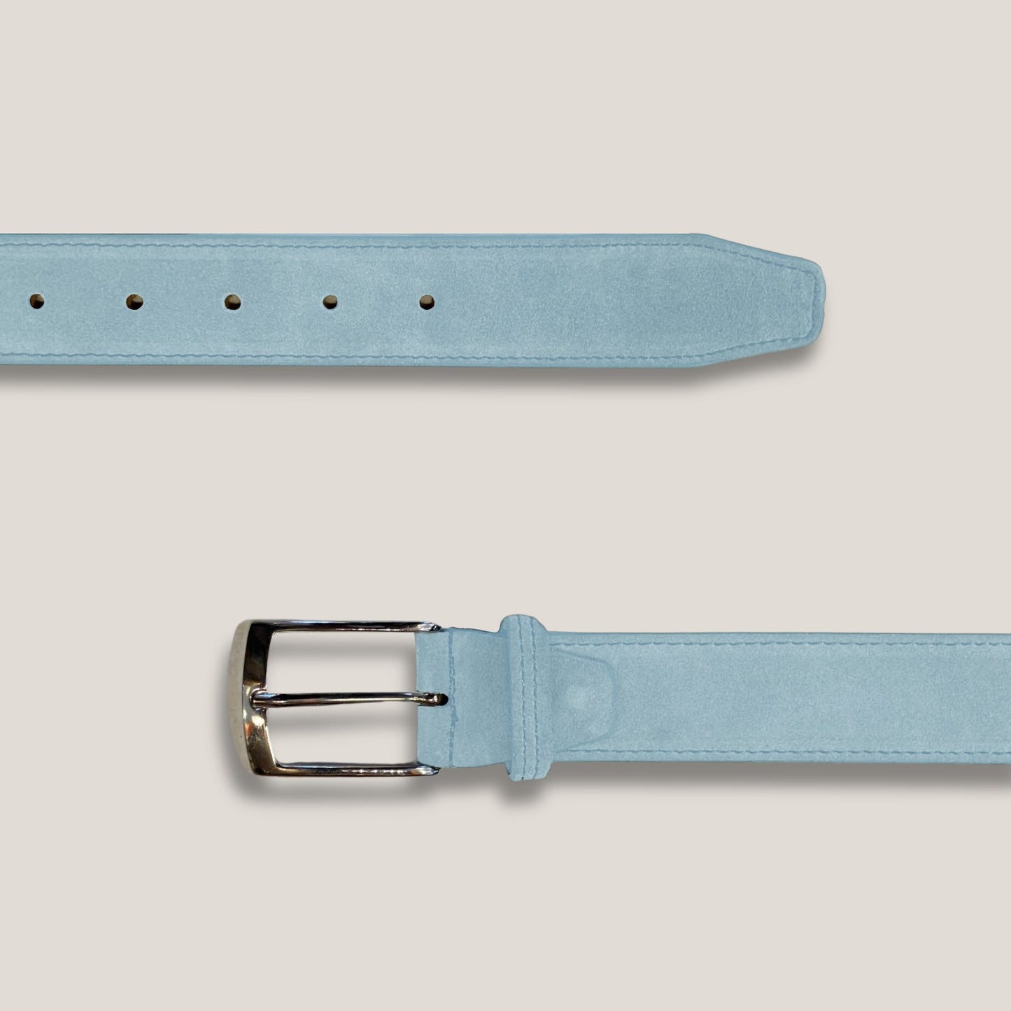 Santorini Light Blue Suede Belt