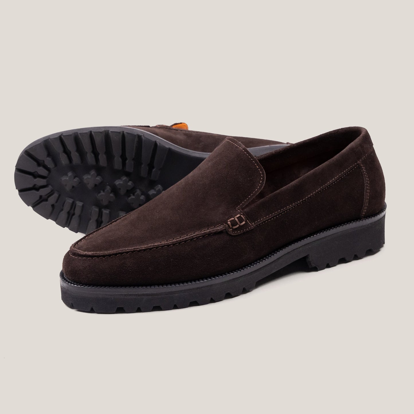 Trento Dark Brown Suede Loafers