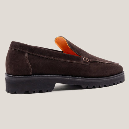 Trento Dark Brown Suede Loafers