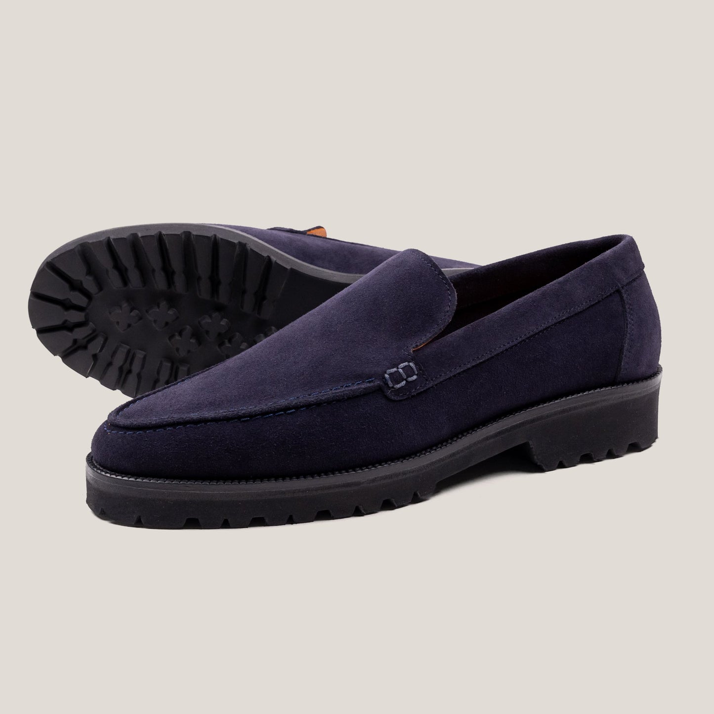 Trento Dark Navy Suede Loafers