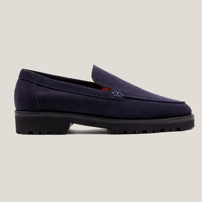 Trento Dark Navy Suede Loafers