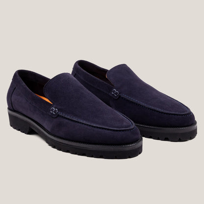 Trento Dark Navy Suede Loafers